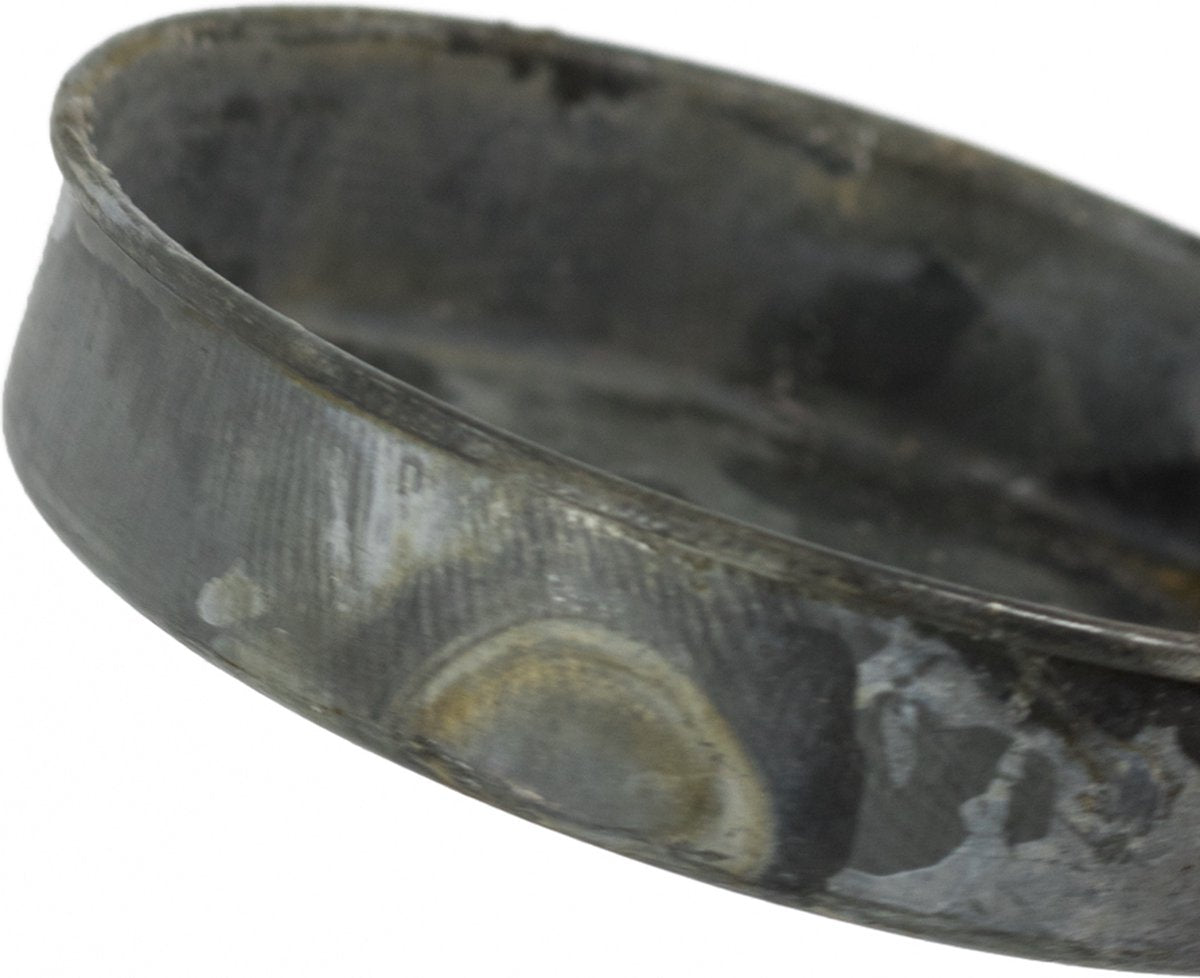 Zilvergrijs Schaaltje Metaal – Rond – 8 cm