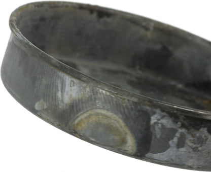 Zilvergrijs Schaaltje Metaal – Rond – 8 cm