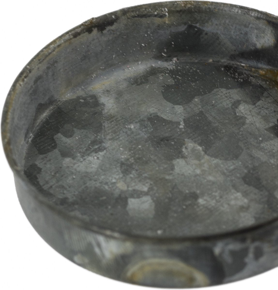 Zilvergrijs Schaaltje Metaal – Rond – 8 cm