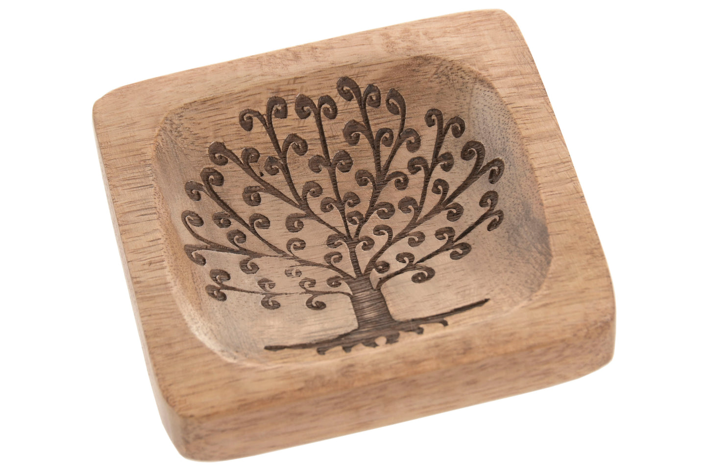 Sleutelschaaltje Mangohout Levensboom - Bruin | 10 x 9 cm
