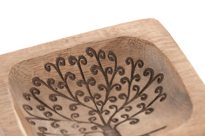 Sleutelschaaltje Mangohout Levensboom - Bruin | 10 x 9 cm