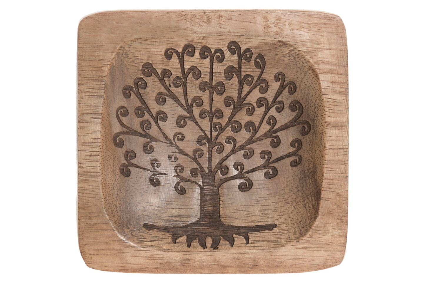 Sleutelschaaltje Mangohout Levensboom - Bruin | 10 x 9 cm