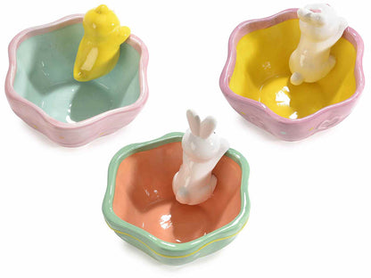 Ceramic Easter Dish with Rabbit or Chick – Spring Dish