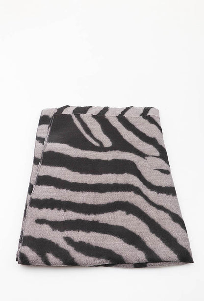 Großer weicher Winterschal mit Zebra-Print 90x180