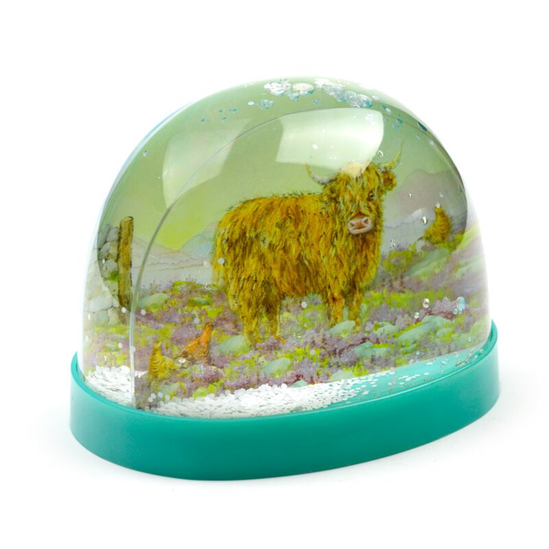 Sneeuwbol Schotse Hooglander met Glitters – Jan Pashley – 10 cm