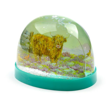 Sneeuwbol Schotse Hooglander met Glitters – Jan Pashley – 10 cm