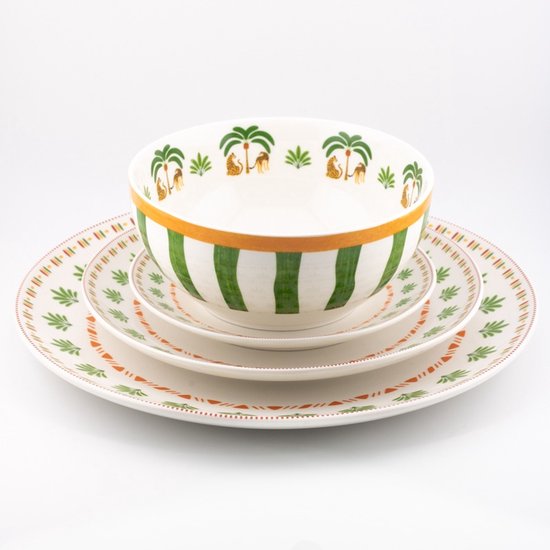 Panter servies Verde kommen en borden set