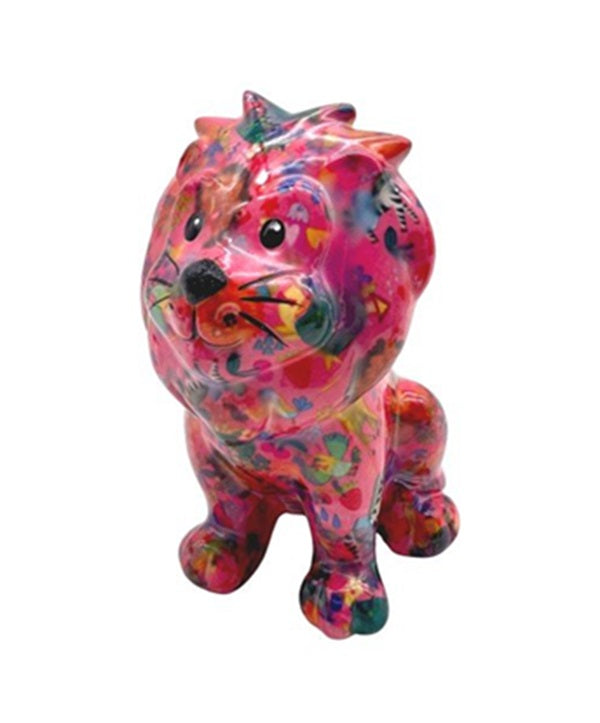 Pomme Pidou spaarpot Leeuw Marley in kleurrijk multicolor design – keramiek 15 cm