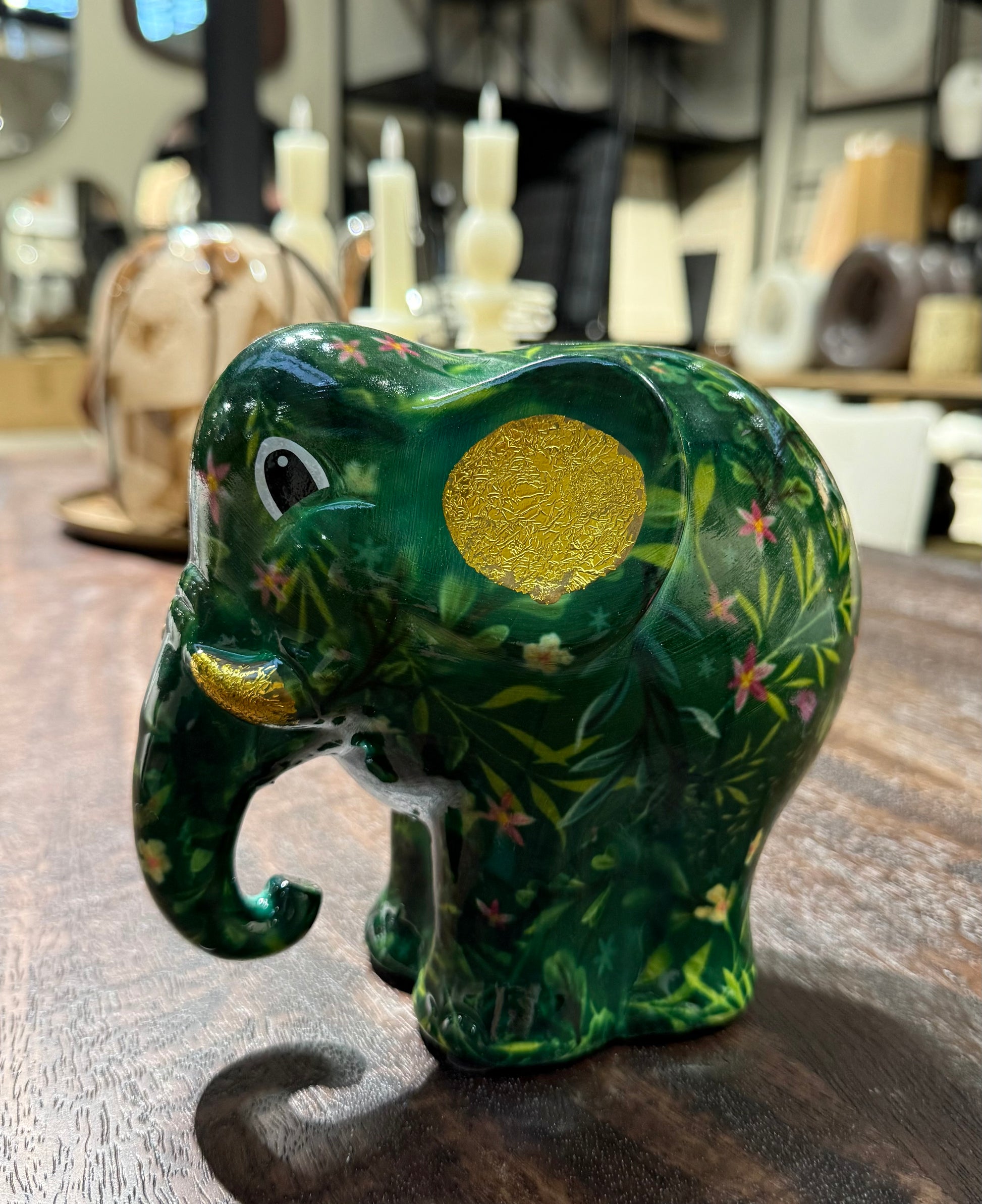 spaarpot olifant Elton groen jungle keramiek Pomme Pidou