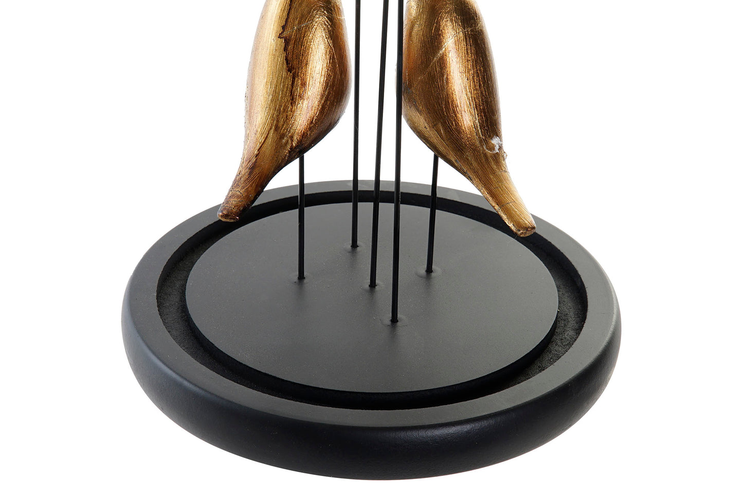 Glaskuppel mit goldenen Vögeln – 32 cm hoch