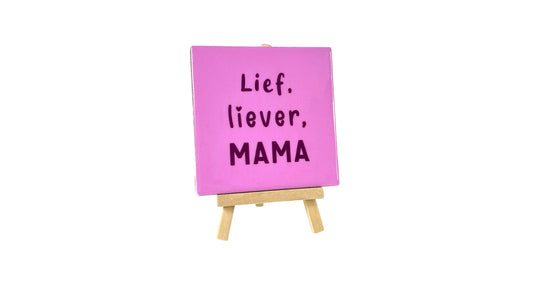 tegeltje lief liever mama roze keramiek cadeau moeder