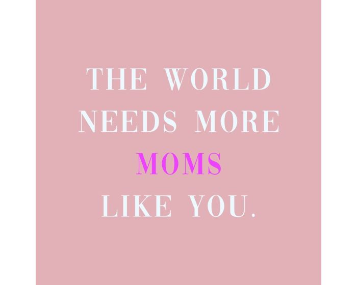 tegeltje the world needs more moms like you keramiek roze