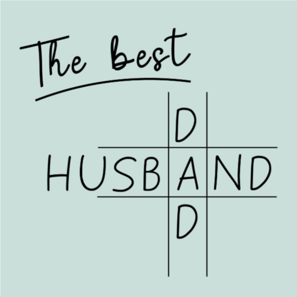 tegeltje the best dad cadeau papa blauw keramiek