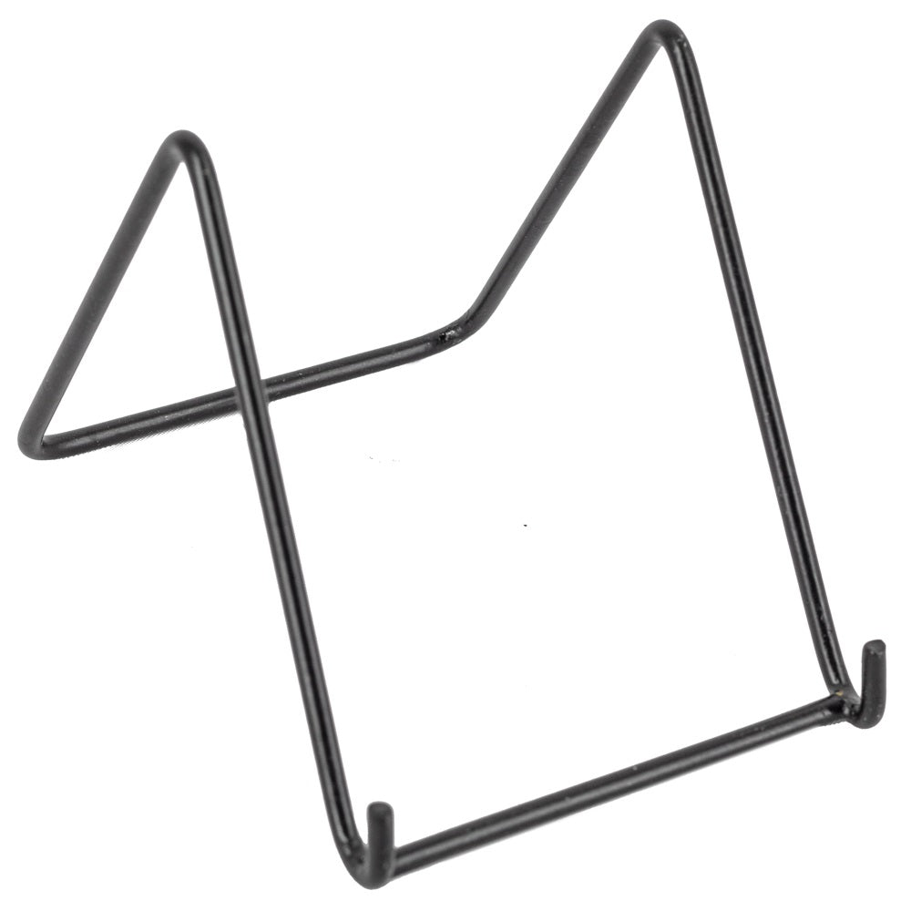 zwarte metalen tegeltjeshouder minimalistisch display voor decoratief tegeltje