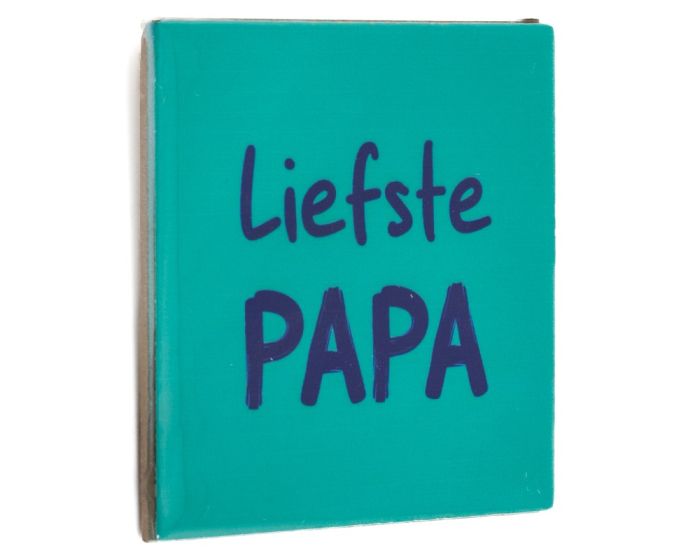 tegeltje liefste papa turquoise blauw cadeau tegel vaderdag
