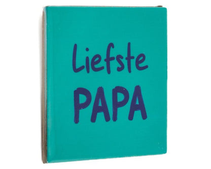 tegeltje liefste papa turquoise blauw cadeau tegel vaderdag
