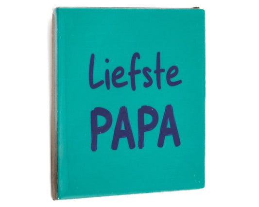 tegeltje liefste papa turquoise blauw cadeau tegel vaderdag