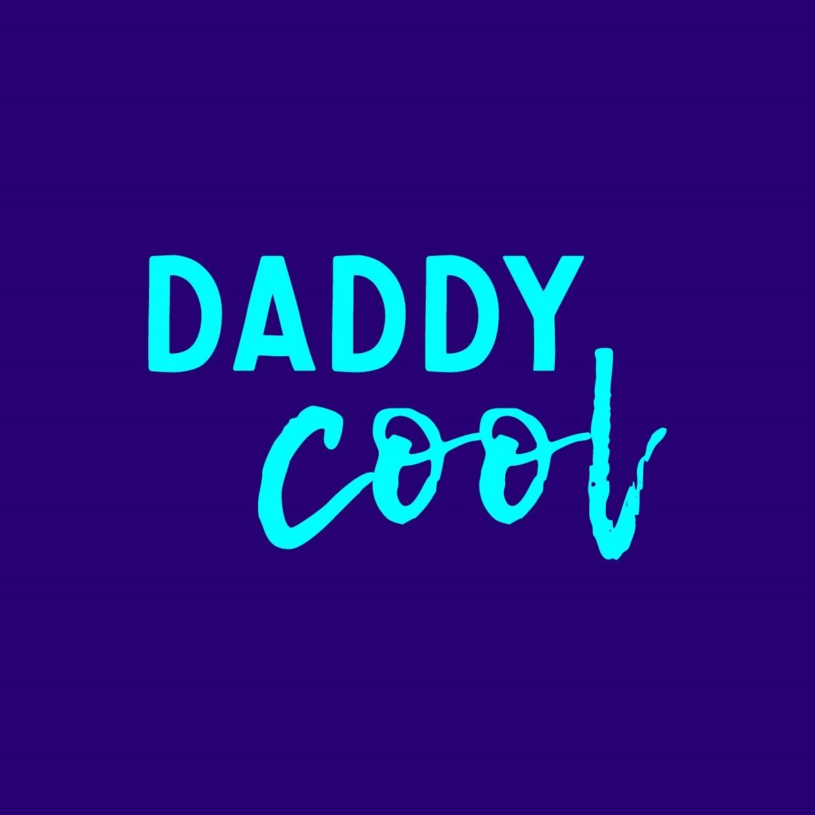 tegeltje daddy cool blauw paars vaderdag cadeau tegel papa grappig ophangbaar