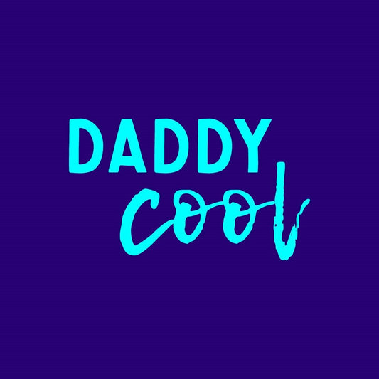 tegeltje daddy cool blauw paars vaderdag cadeau tegel papa grappig ophangbaar