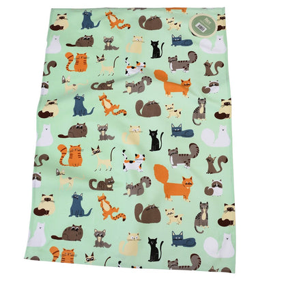 Geschirrtuch mit Katzen – Baumwolle 50x70 cm