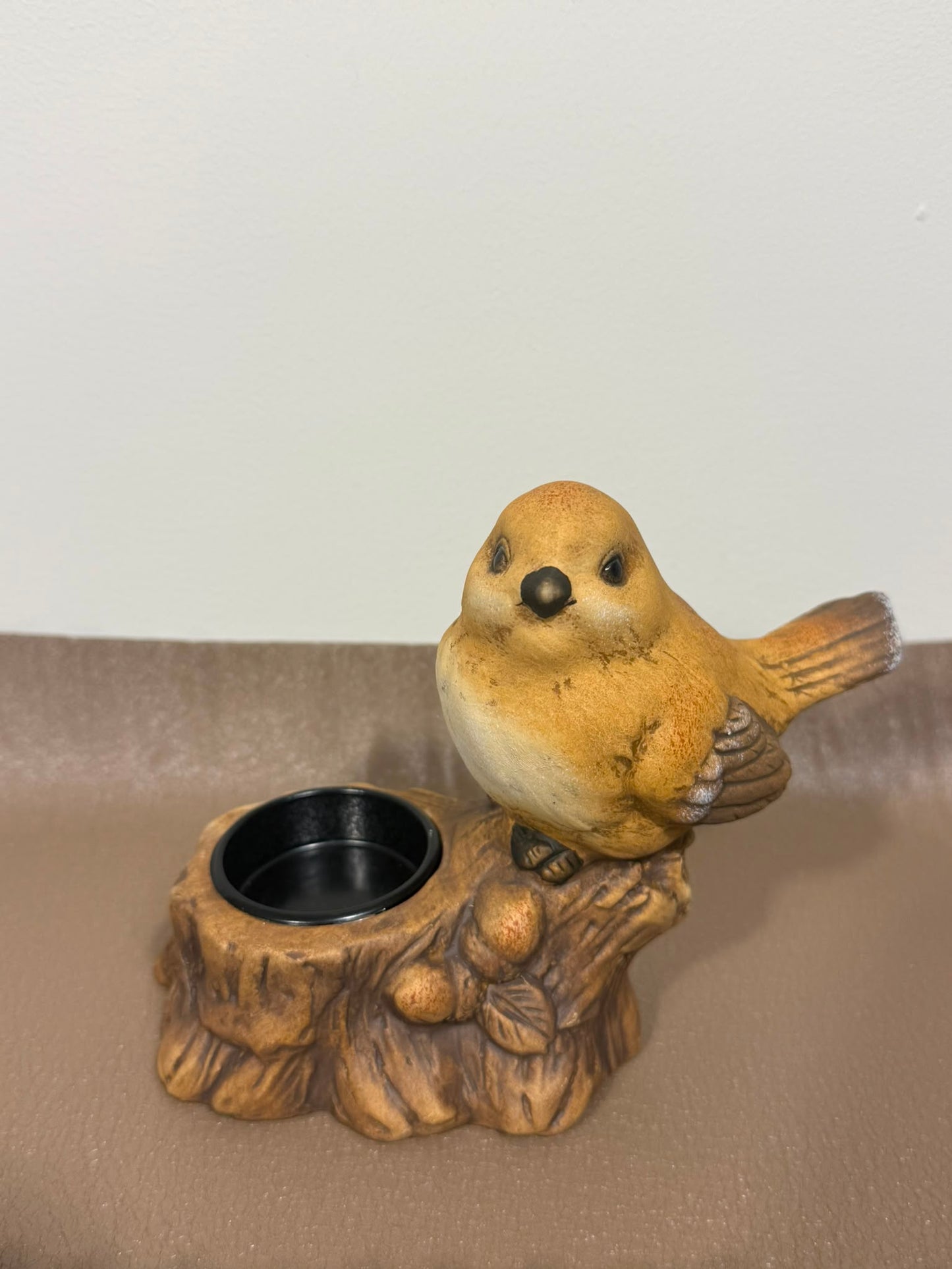 Theelichthouder Bosdieren Bruin – Uil of Vogel – 14,5 cm