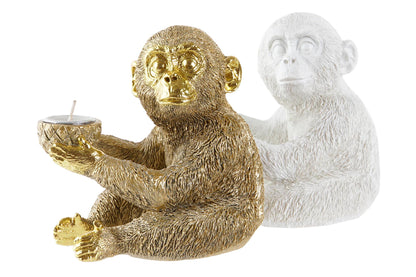 Teelichthalter Affe – Gold oder Weiß – Mini-Teelicht