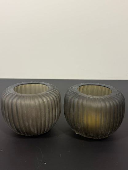 Light & Living OPALINE waxinelichthouder grijsbruin Ø 11 x 9 cm