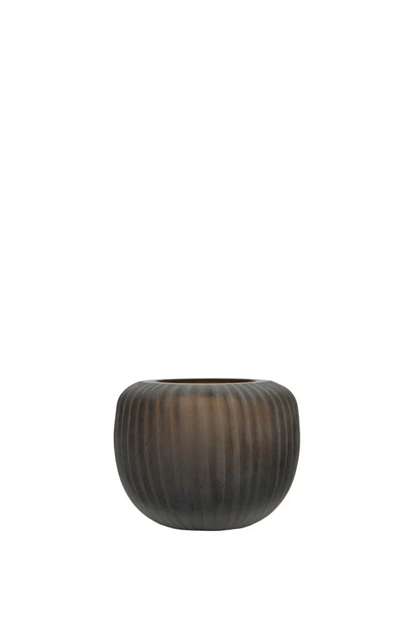 Light & Living OPALINE waxinelichthouder grijsbruin Ø 11 x 9 cm