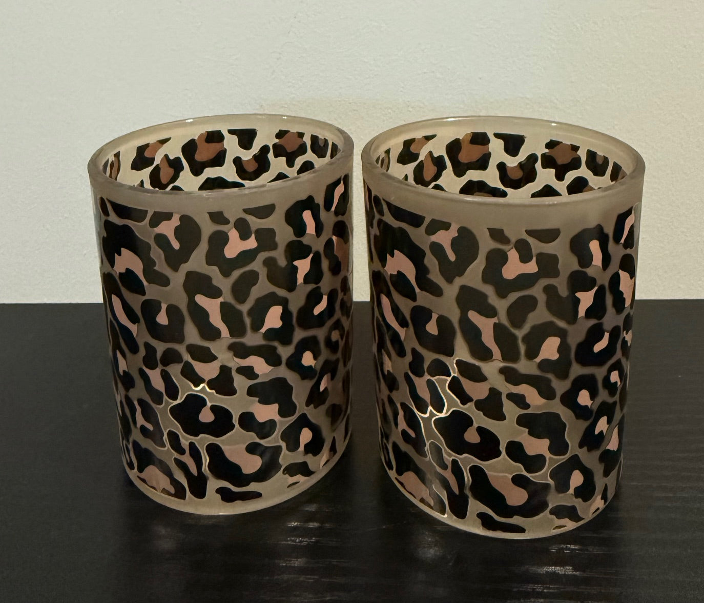 Theelichthouder Panterprint – Glas – Groot & Klein