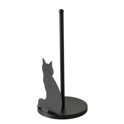 Toilet roll holder Cat Black – 31 cm – Powder-coated Iron