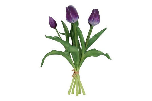 Kunsttulpen Bosje – Paars – Real Touch – 28 cm – Countryfield