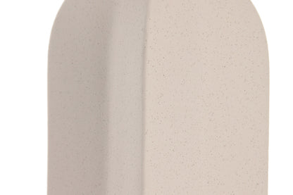 Organische Stoneware Vaas 28 cm – Gebroken Wit met Subtiele Spikkels