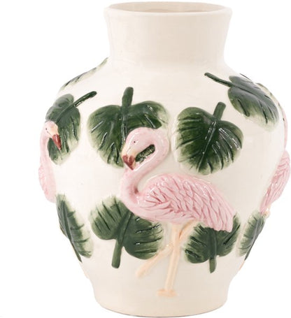 Flamingo Vase – Tropische Keramik 26 cm