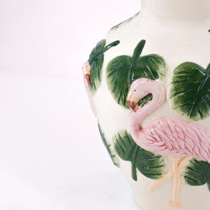 Flamingo Vase – Tropische Keramik 26 cm
