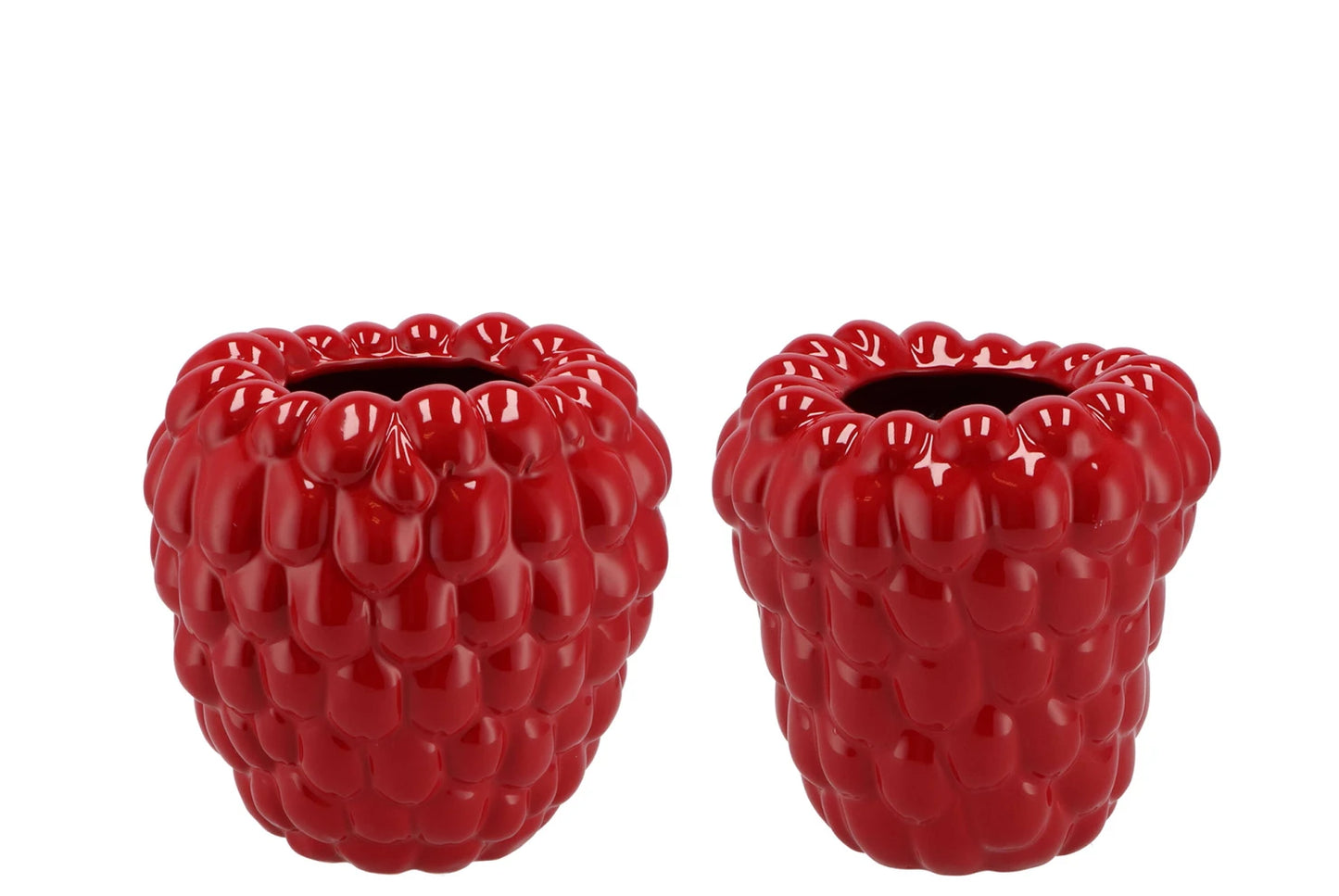 Keramieken vaas in de vorm van een framboos – rood – Ø 19 cm