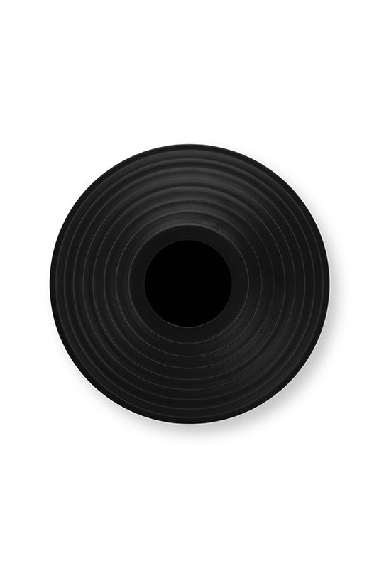 Schwarze runde Metallvase – Vtwonen