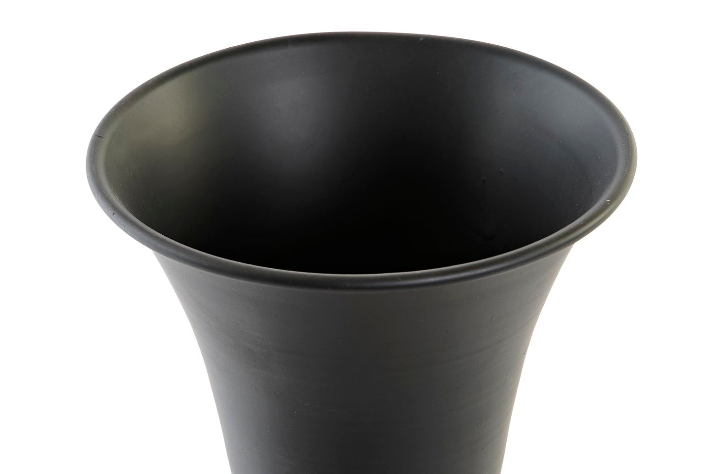 Design Vase Metal – 32 cm High – Black with Gold Ball – Industrial Chic