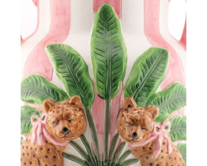 Panter Vaas Paloma – Roze Keramische Statement Vaas
