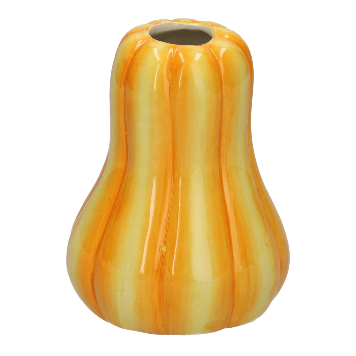 Kürbisvasen aus Keramik – Orangegelb – 2 Größen