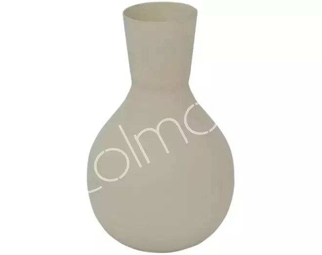 Zandkleurige aluminium vaas 19 cm van Colmore