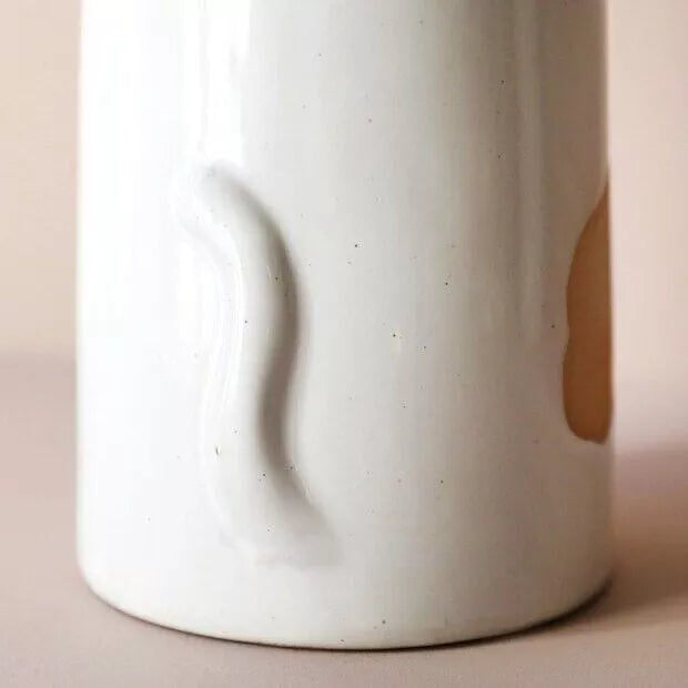 Katzenvase Feline – Beige &amp; Braune Keramik