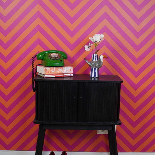 Toekan vaas van keramiek in blauw-wit en zwart-oranje – Krokomingo – 16 cm