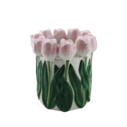 Ceramic Tulip Vase – Pink – Dolomite – 14 cm