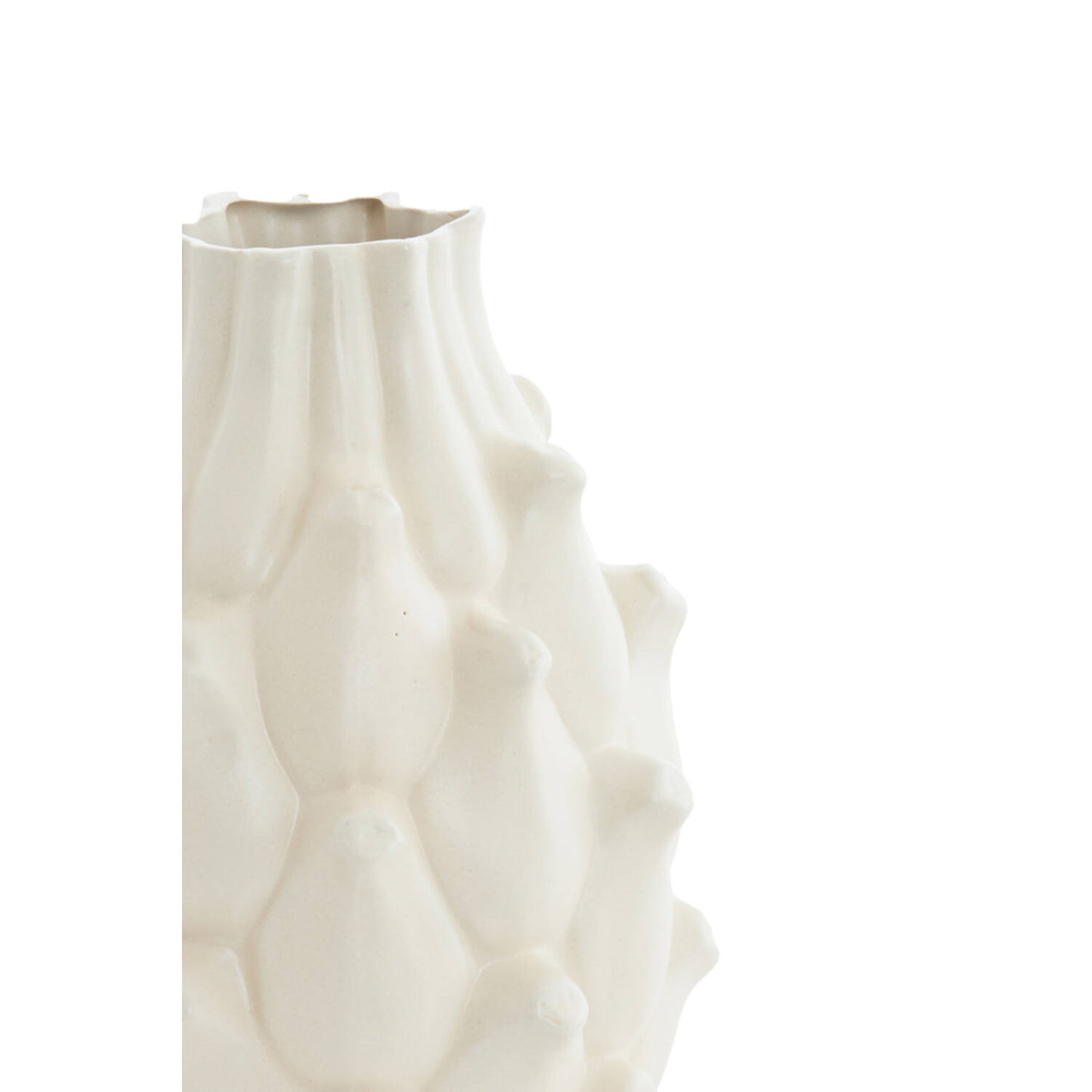 Vase TAYA – Keramik, Creme – Ø 12 x 16,5 cm – Light &amp; Living