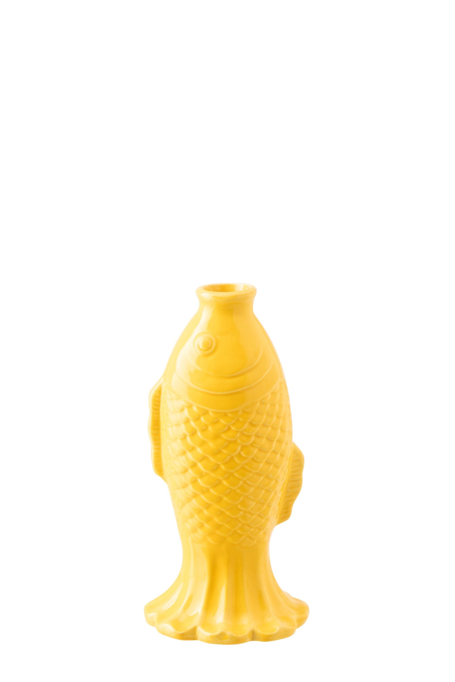 Visvaas Keramiek Geel – Handgemaakt – 28 cm