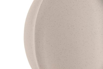 Organische Stoneware Vaas 18 cm – Gebroken Wit met Subtiele Spikkels