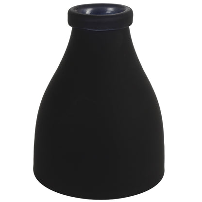 Zwarte glazen vaas 19 cm – Countryfield Missy – mat zwart – modern design