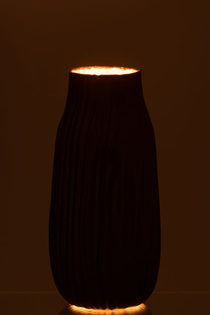 Schwarze Glasvase mit Goldrand