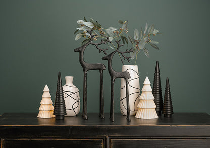 Zwart-Witte Keramische Vaas – Modern Design