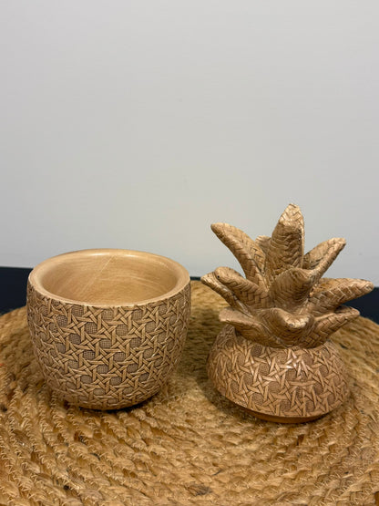 Decoratieve Ananas Naturel met Opbergruimte – 20,5 cm